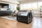 air purifier system with sleek and modern design in open-concept living room