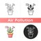 Air purifying plant icon