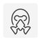 Air purifying respirator or gas mask icon. 48x48 pixel perfect and editable stroke