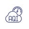 Air quality index, AQI line icon