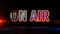 On air radio neon sign abstract loopable concept