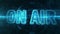 On air radio neon sign abstract loopable tunnel animation