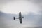 Air show spitfire mk XVI airplane flying