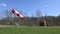 Air sleeve windsock show direction of wind in park. 4K