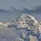 Air swirl over Mount Monch, Bernese Oberland. View from Mount Ni