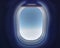 Air travel concept image. Airplane window