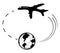 Air Travel World Round Symbol