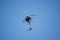 Air unit circles above a SWAT team response to a barricaded gunman in Reseda, CA