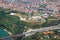 The air view of Cristo Rei in Almada. Lisbon. Portugal