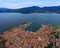 Air view of the port and the city of Portoferraio. The Island Of