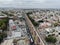 Air view of Queretaro downtown in a cloudy day