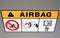 Airbag instruction in the vehicle