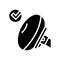 airbag testing car glyph icon vector illustration
