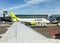 AirBaltic Aircraft preparation for departure in the Riga International Airport.