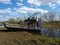 Airboat on Grassy Lake Shore