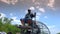 Airboat pilot riding through the Everglades - MIAMI, USA APRIL 11, 2016