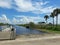 Airboat on swamp canal of I75