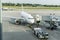 Airbus A319-100 aircraft at the airport terminal