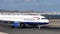 Airbus A320 of British Airways parking on apron of Manrique Lanzarote Airport