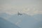 Airbus A320 landing in Innsbruck airport in the Alps