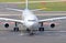 Airbus A340 airliner taxiing on platform of an airport