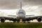 Airbus a380 jet airliner front on