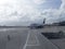 Airbus A380 taxiing on the Frankfurt airport runway