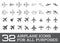 Aircraft or Airplane Icons Set Collection Vector Silhouette