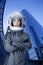 Aircraft astronaut spaceship helmet woman fashion