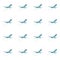 Aircraft aviation airplane air transport seamless pattern isolat