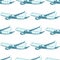 Aircraft aviation airplane air transport seamless pattern isolat