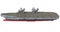 Aircraft Carrier military vessel 3D rendering ship on white background