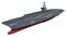 Aircraft carrier military warship 3D rendering ship