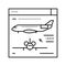 aircraft design aeronautical engineer line icon vector illustration