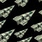 Aircraft dollars seamless pattern. Money banknote paper airplane
