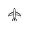 Aircraft Flat Icon Vector, Symbol or Logo.