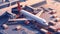 Aircraft at Gate with Cargo Being Loaded