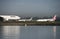 Aircraft gather on tarmac, Kingsford-Smith airport. Sydney