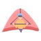 Aircraft hang glider icon, cartoon style