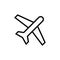 aircraft icon. Element of navigation for mobile concept and web apps. Thin line aircraft icon can be used for web and mobile