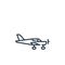 aircraft icon vector from vehicles transportation concept. Thin line illustration of aircraft editable stroke. aircraft linear