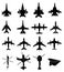 Aircraft icons set