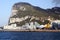 Aircraft of Monarch Airlines prepared for leave the Rock of Gibraltar.