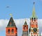 Aircraft over Moscow Kremlin