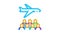 aircraft passengers Icon Animation