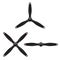 Aircraft Propeller Group with Two Blade, Three Blade and Four Blade Propellers, Isolated Vector Illustration