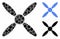 Aircraft Propeller Mosaic Icon of Round Dots