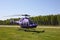 Aircraft - Purple helicopter front view