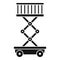 Aircraft repair lift stand icon, simple style