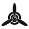 Aircraft repair motor propeller icon, simple style